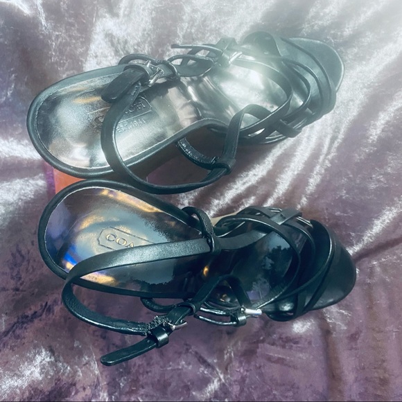 Coach Strappy Wedges 9.5 - Picture 2 of 10